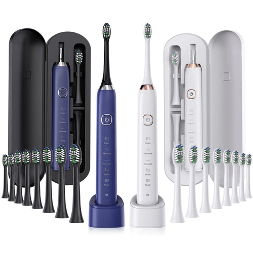 Electric Toothbrush – Rechargeable, 8 Heads, Whitening