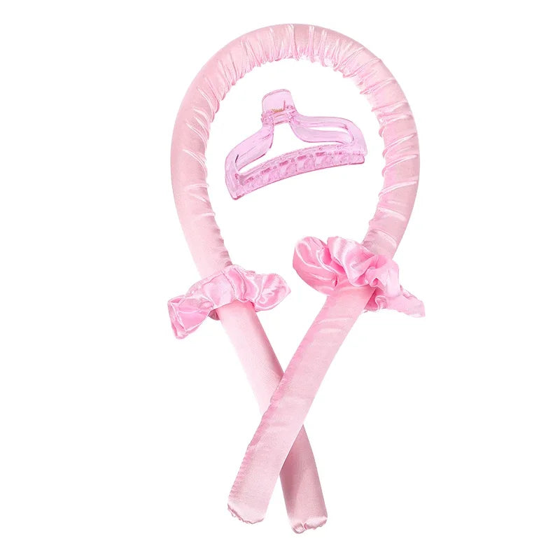 Silk Heatless Curling Rod – No-Heat Ribbon Hair Roller Headband