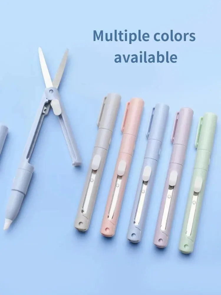 Mini 2-in-1 Portable Scissors & Paper Cutter Knife for Crafting
