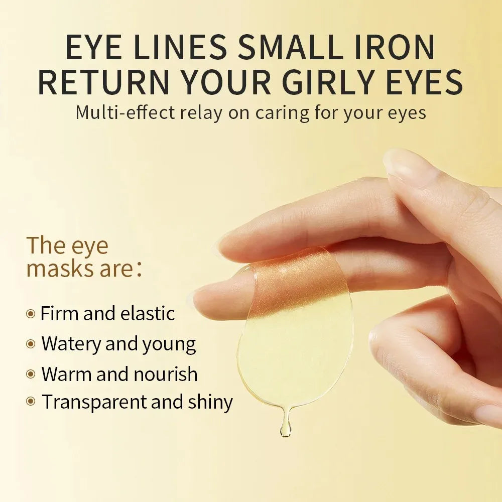 Avocado & Gold Eye Mask Patches – Anti-Wrinkle & Dark Circles