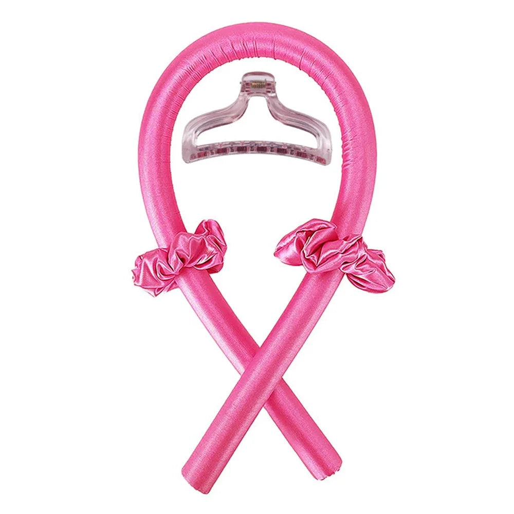 Silk Heatless Curling Rod – No-Heat Ribbon Hair Roller Headband