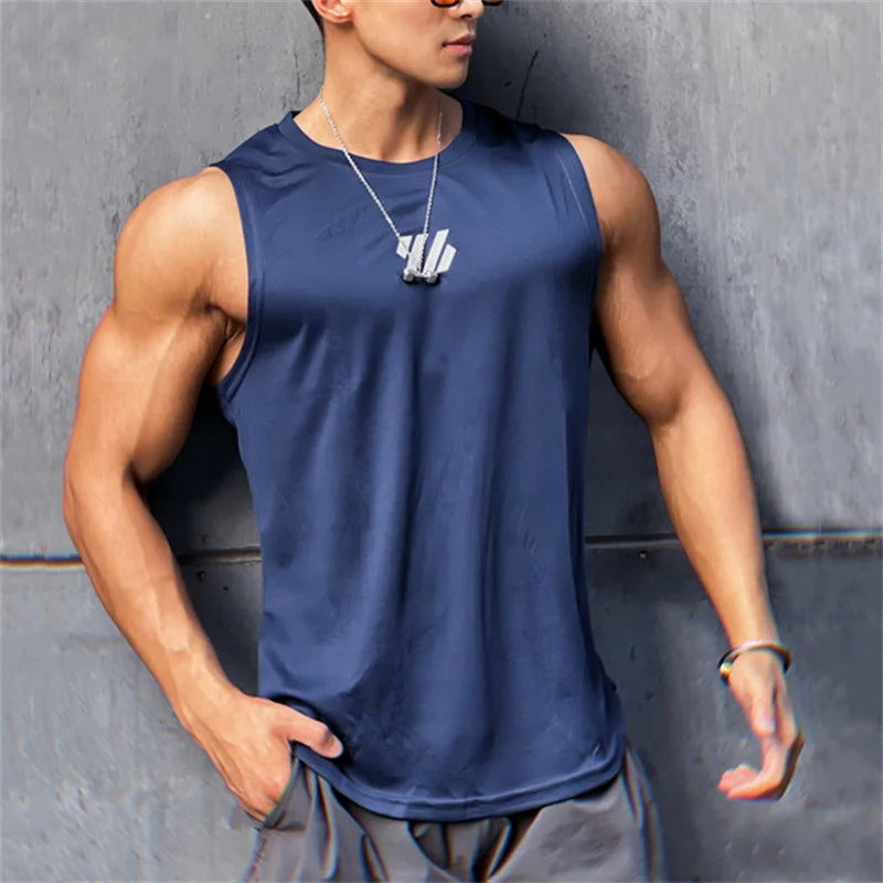 2024 New Summer Men's Gym Vest | Mesh Sleeveless Fitness Tank Top