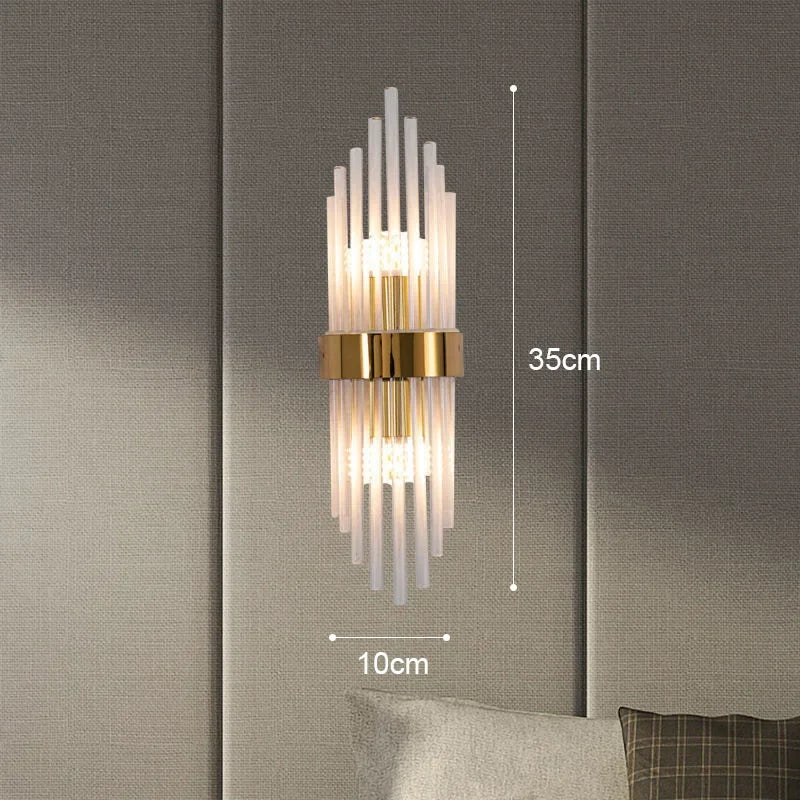Luxury LED Wall Lamp - Modern Gold Wall Sconce for Living Room