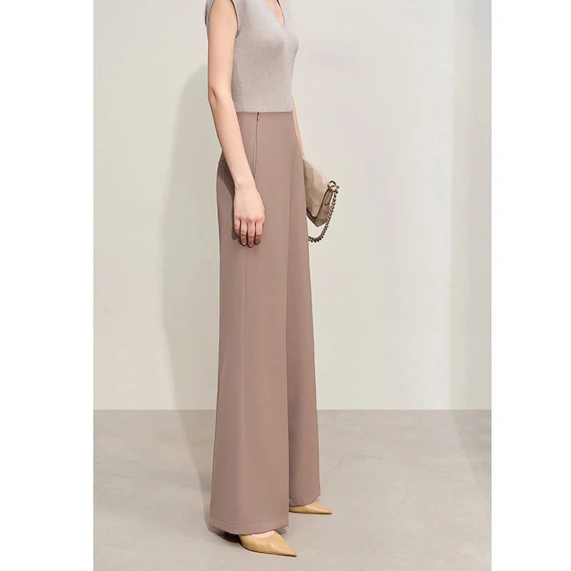 Women’s Wide-Legged Casual Pants – Summer Straight Full-Length Trousers