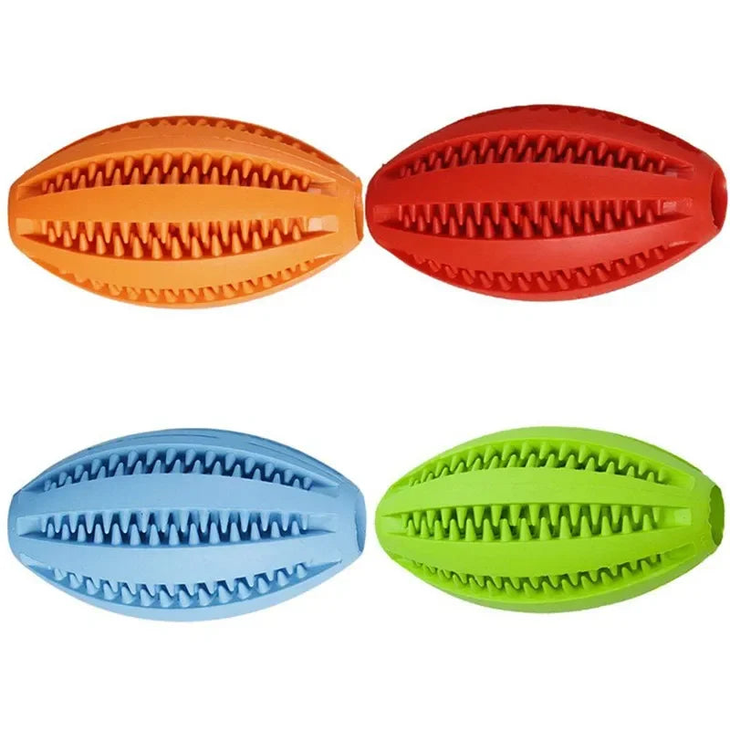 Dog Chew Toy Ball – Tough Rubber Teeth Cleaning Snack Ball