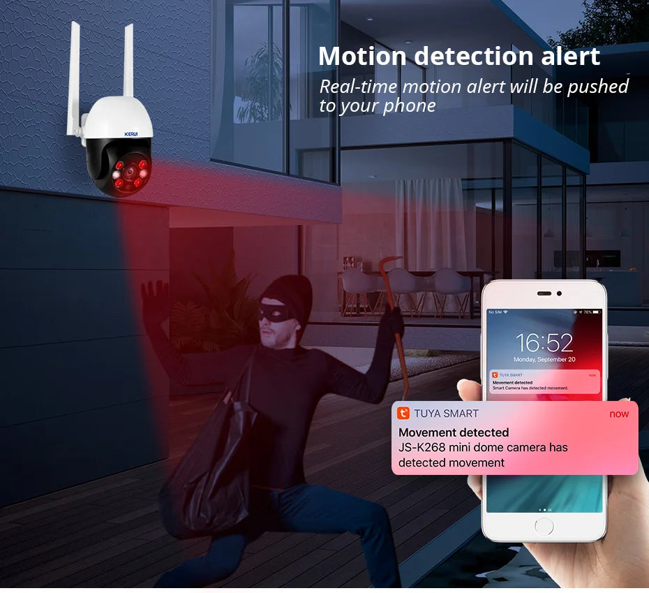 Cartmela 5MP/8MP/4K PTZ WiFi IP Camera