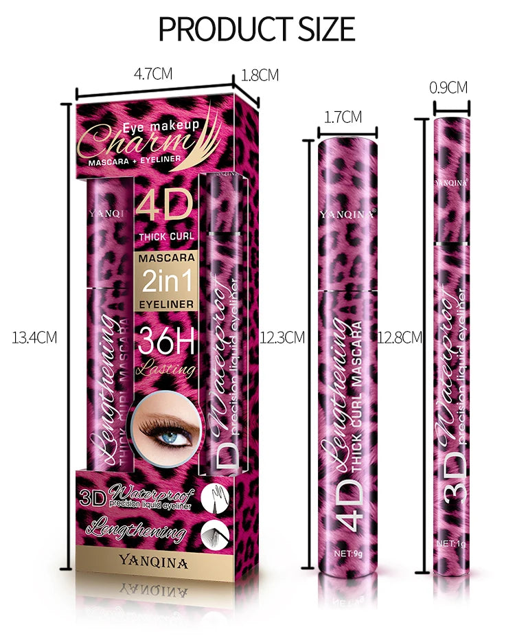 Liquid Eyeliner & Waterproof Mascara Set for Bold Eye Makeup