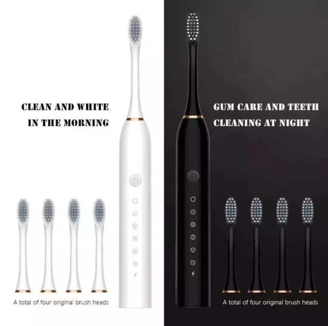 Sonic Electric Toothbrush for Adults | 3 DuPont Heads, USB Rechargeable, IPX7 Waterproof