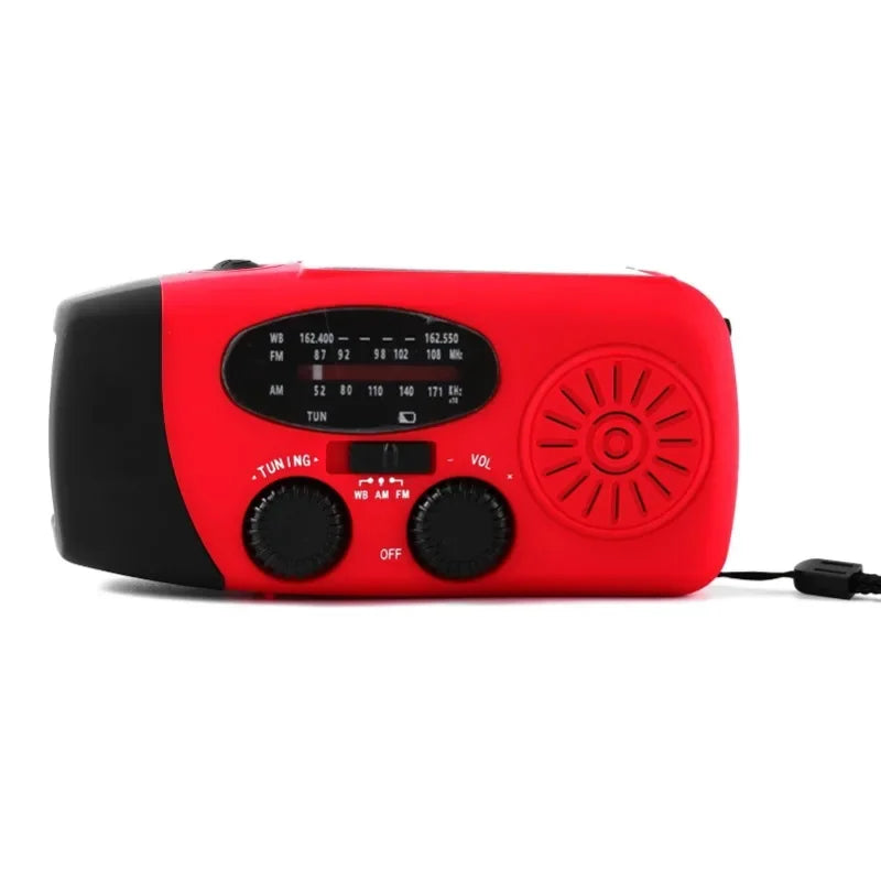 Emergency Hand Crank Radio – Solar, NOAA, Power Bank, FM/AM/WB