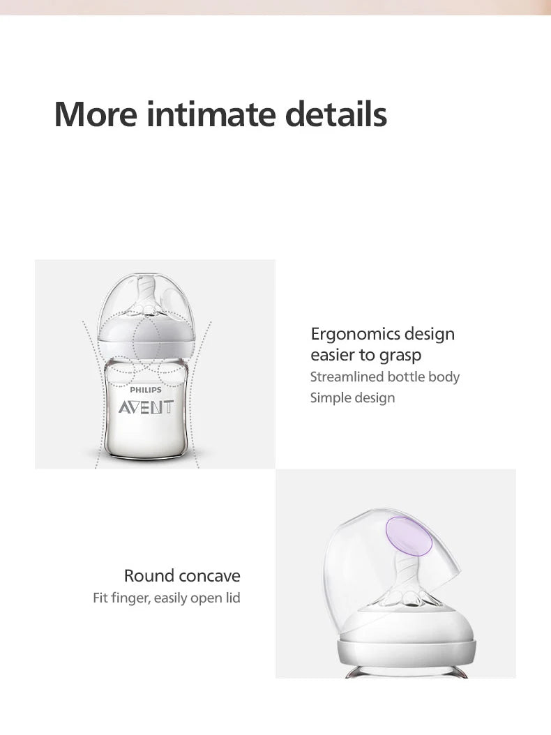 PHILIPS AVENT Glass Baby Bottle – Anti-Colic Feeder 160ml/240ml