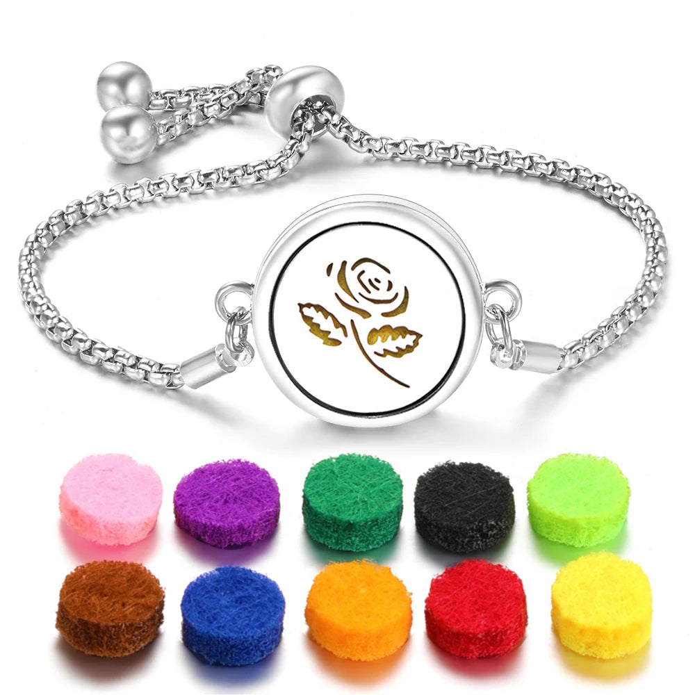 Flower of Life Aromatherapy Diffuser Bracelet for Essential Oils