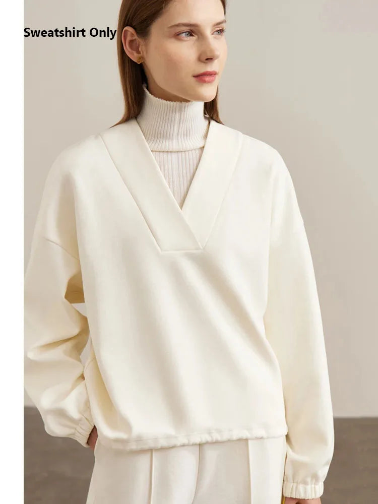 Women’s Loose Sweatshirt & Straight Leg Pants – Spring Casual Set