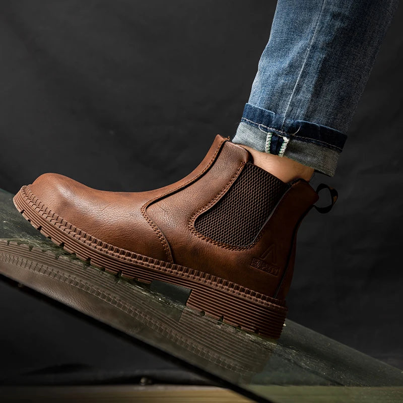 Cartmela 2023 Men’s Leather Safety Boots