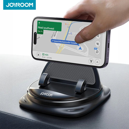 Joyroom Car Phone Holder – 360° Rotation, One-Handed Dashboard Mount