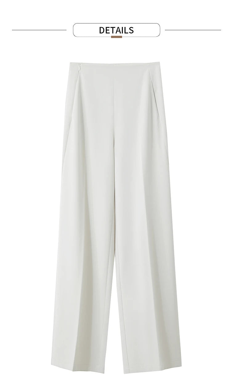 Women’s Wide-Legged Casual Pants – Summer Straight Full-Length Trousers