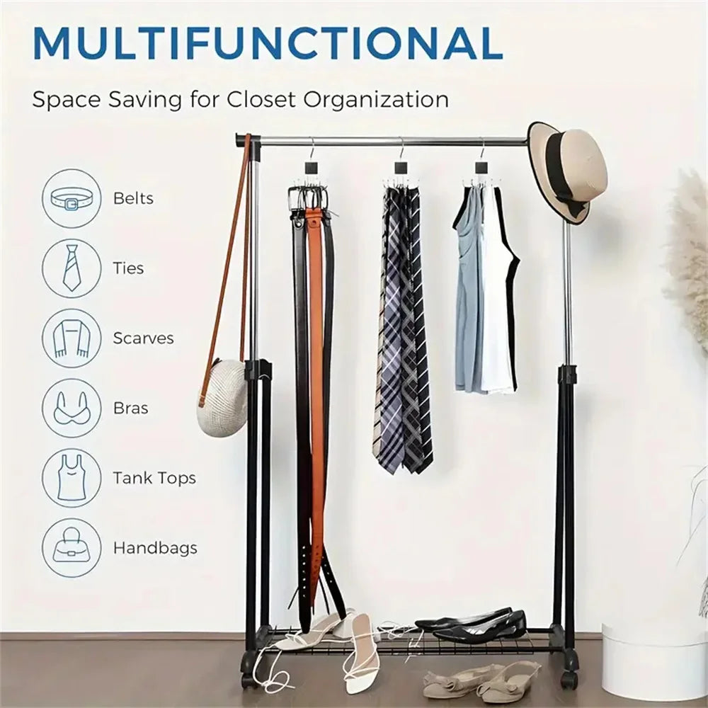 360° Rotating Storage Hanger Hook for Bras, Scarves, Ties & Accessories