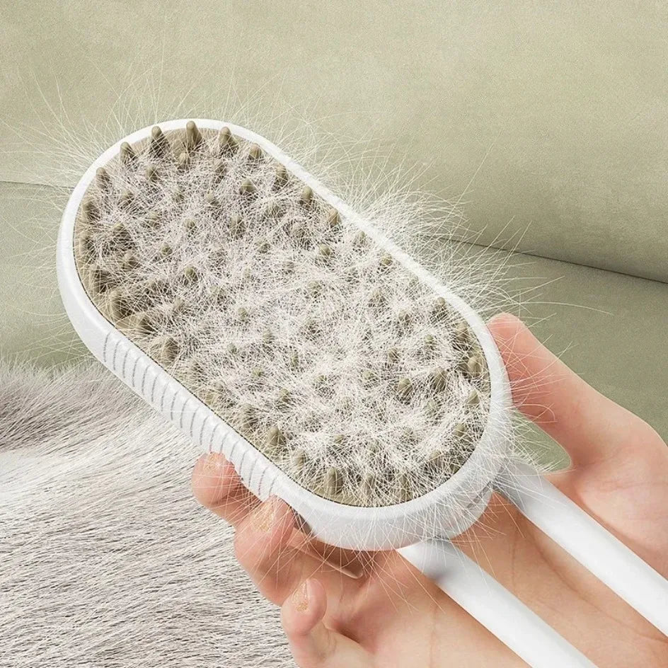 USB 3-in-1 Pet Grooming Brush – Steam, Shedding & Massage Tool