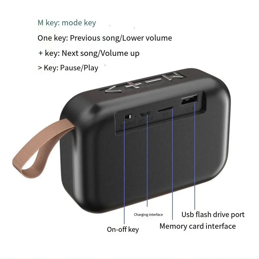 Portable Bluetooth 5.0 Outdoor Speaker Mini Wireless Stereo Sound Box