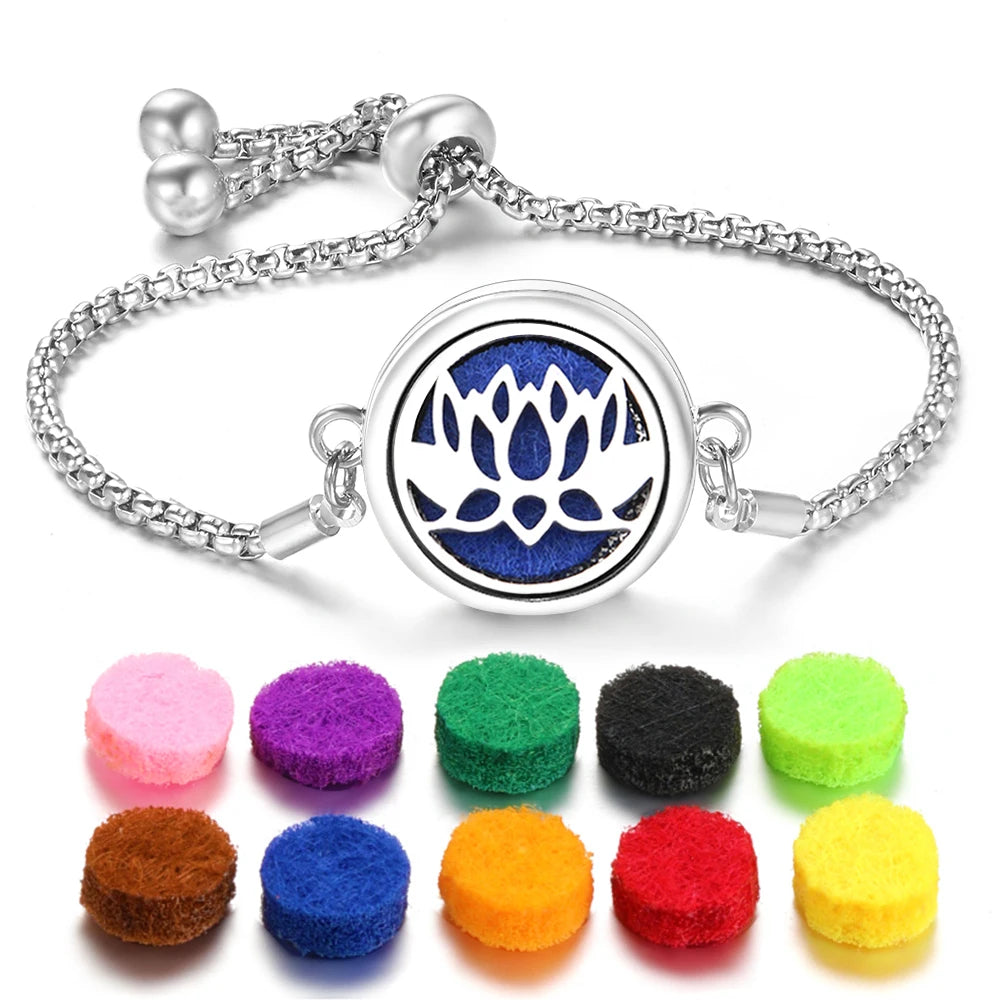 Flower of Life Aromatherapy Diffuser Bracelet for Essential Oils