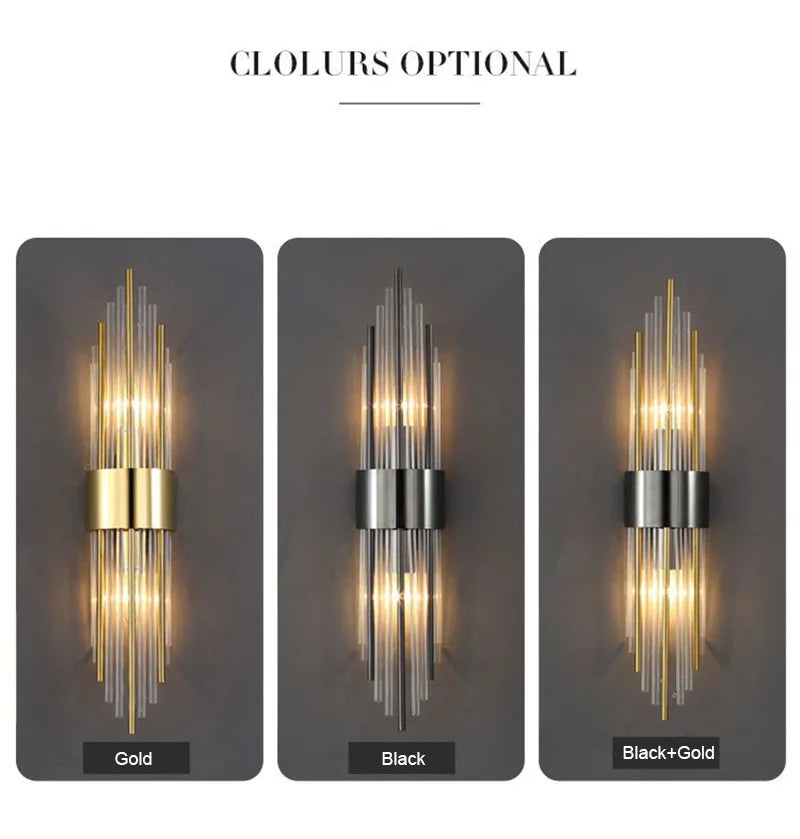 Luxury LED Wall Lamp - Modern Gold Wall Sconce for Living Room