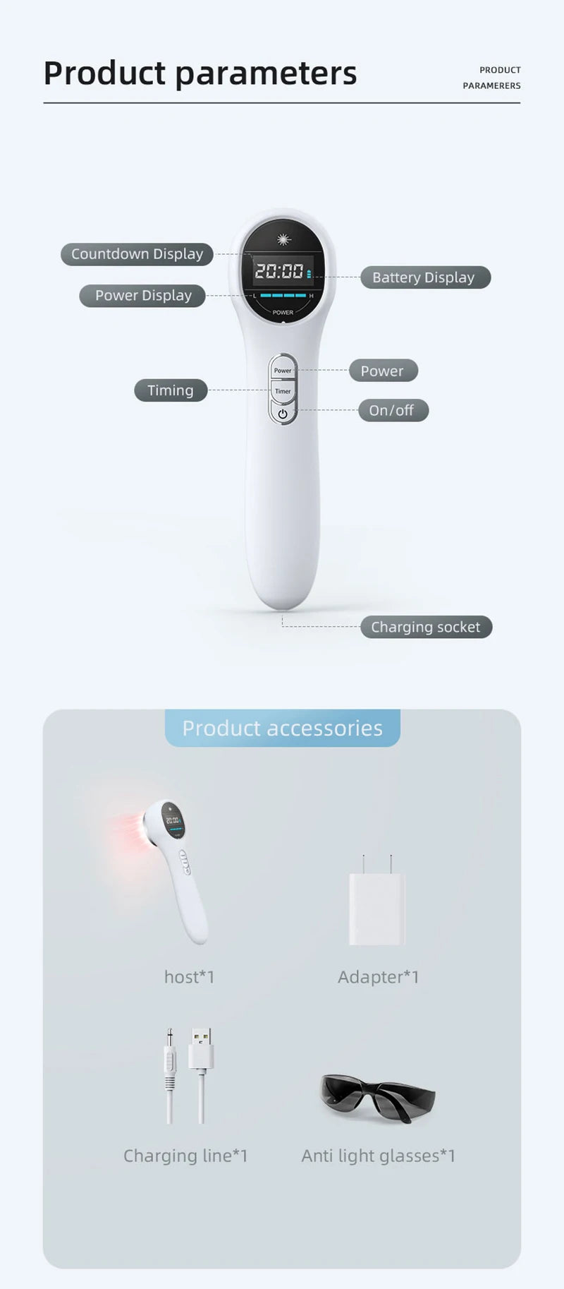 Red Light Therapy Device – Cold Laser Pain Relief & Health Care