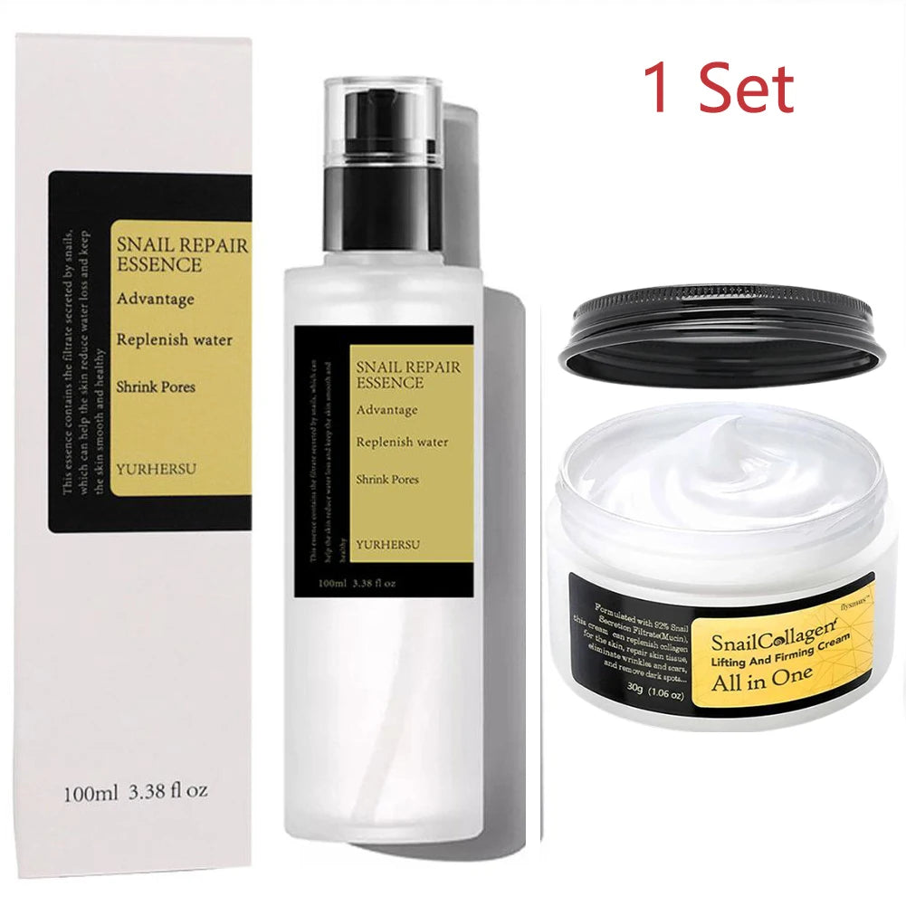 Snail Collagen Face Cream & Repair Essence – Lifting & Hydrating Care