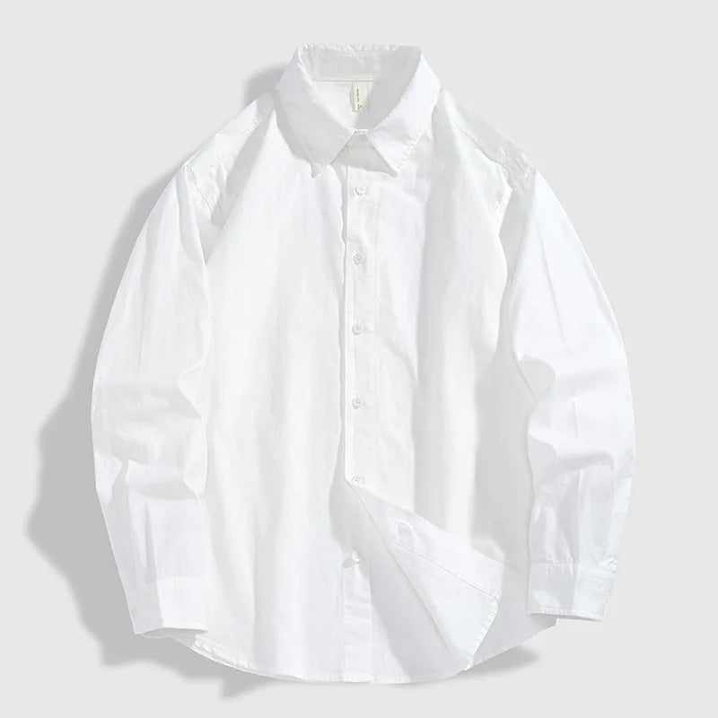 Men’s Linen Cotton Shirt – Long Sleeve Casual Spring/Summer Wear