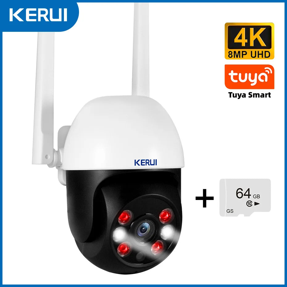 Cartmela 5MP/8MP/4K PTZ WiFi IP Camera
