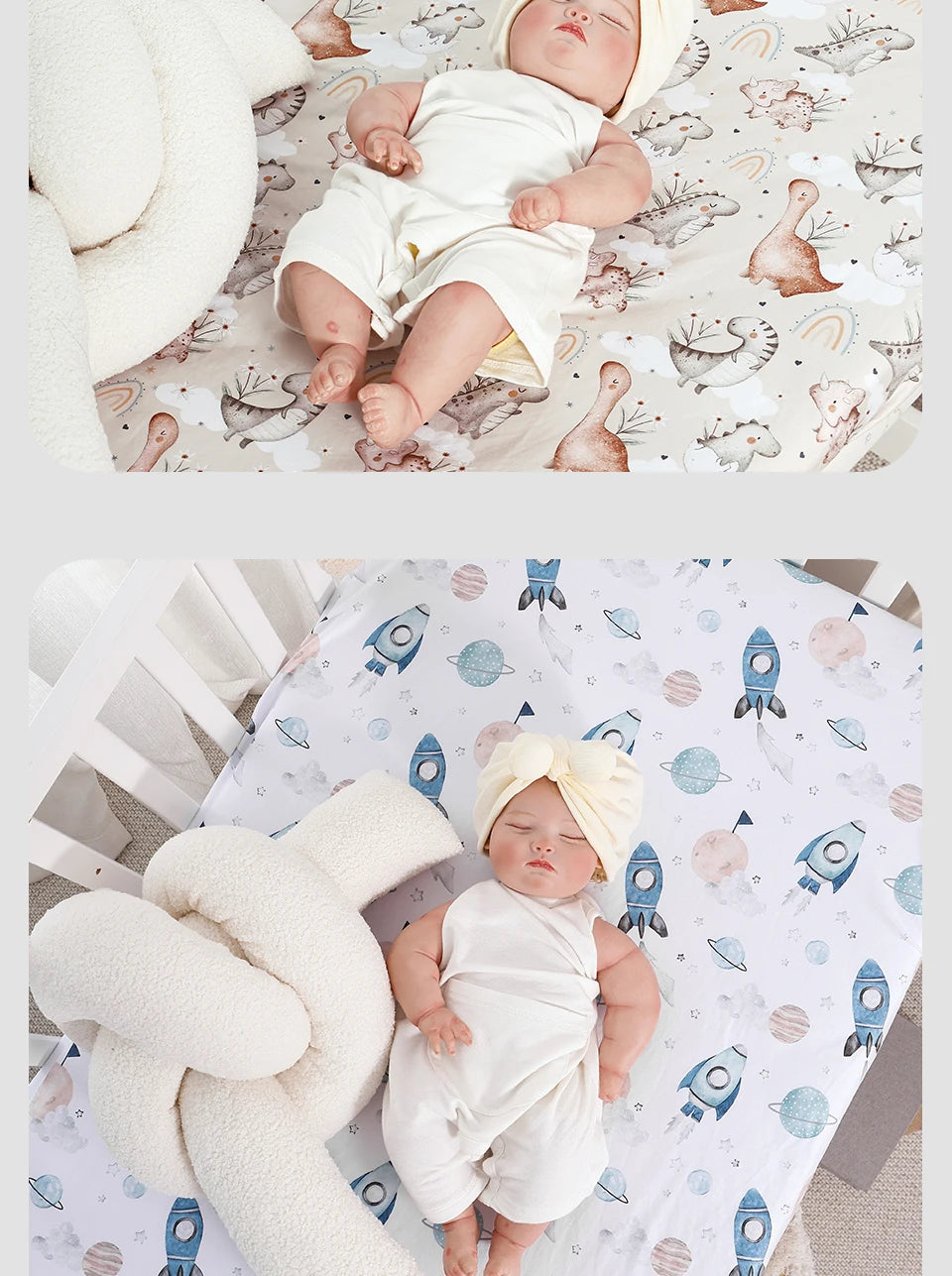 Happy Flute Cartoon Baby Bed Sheet – Soft, Breathable 70×130cm