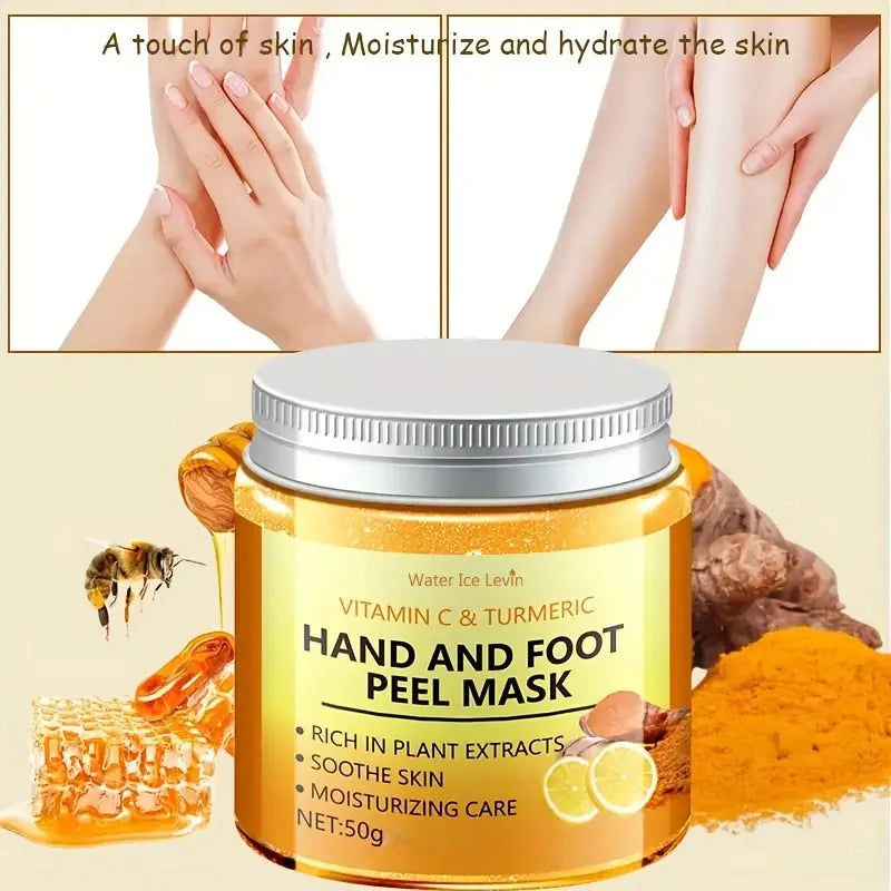 Vitamin C & Turmeric Hand Wax Mask for Smooth, Radiant Skin