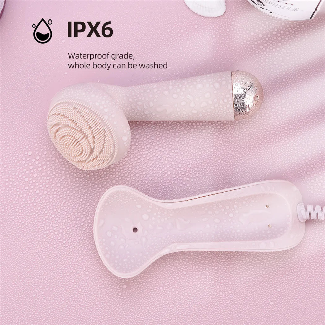Electric Silicone Facial Cleansing Brush – Waterproof Beauty Tool