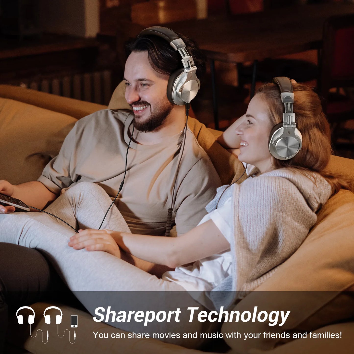 Wired & Wireless Bluetooth 5.2 Over-Ear Headphones with Mic