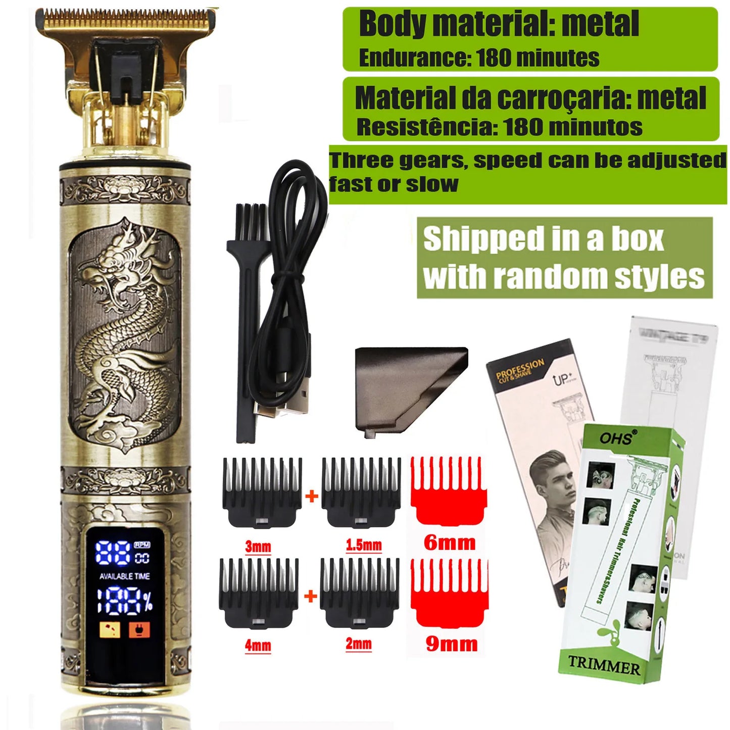 T9 Hair Clipper Zero Gap Trimmer