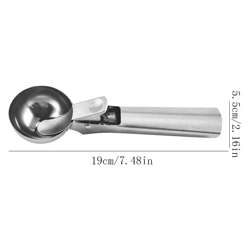 Stainless Steel Dual-Purpose Ice Cream & Fruit Scoop | Kitchen Tool