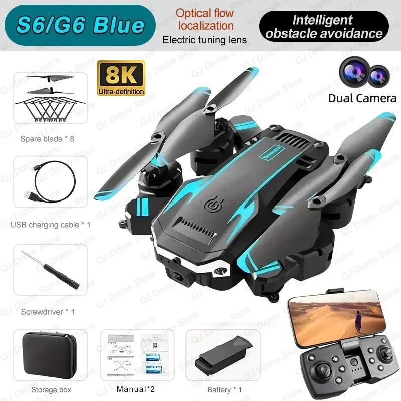 G6 Foldable GPS Drone – 5000M HD FPV Camera, Obstacle Avoidance Quadcopter