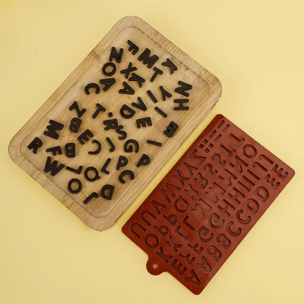 Alphabet Letter Silicone Molds for Chocolate & Cake Decorations