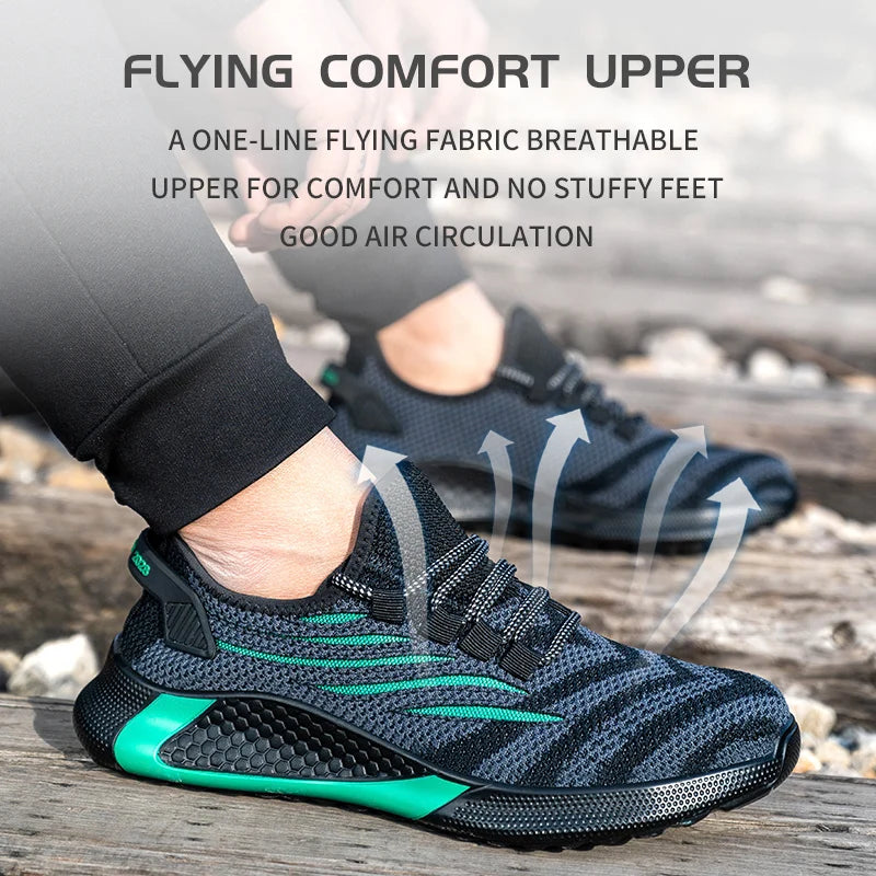 Men’s Indestructible Work Safety Shoes | Anti-Puncture Lightweight Boots