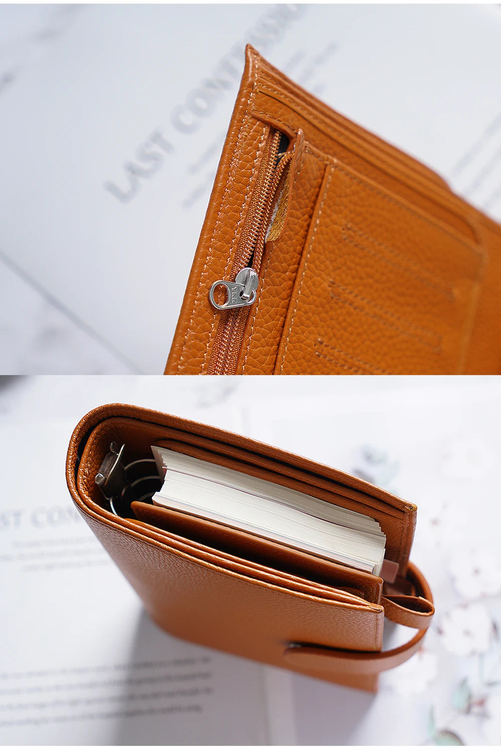 Personal Size Planner – 30mm Rings, Genuine Pebbled Grain Leather