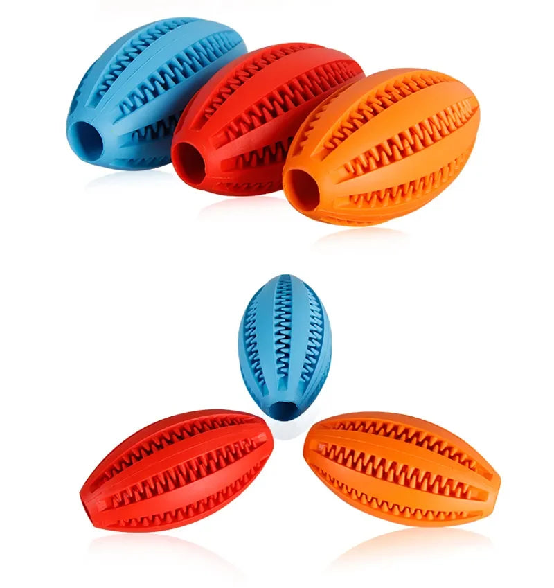 Dog Chew Toy Ball – Tough Rubber Teeth Cleaning Snack Ball