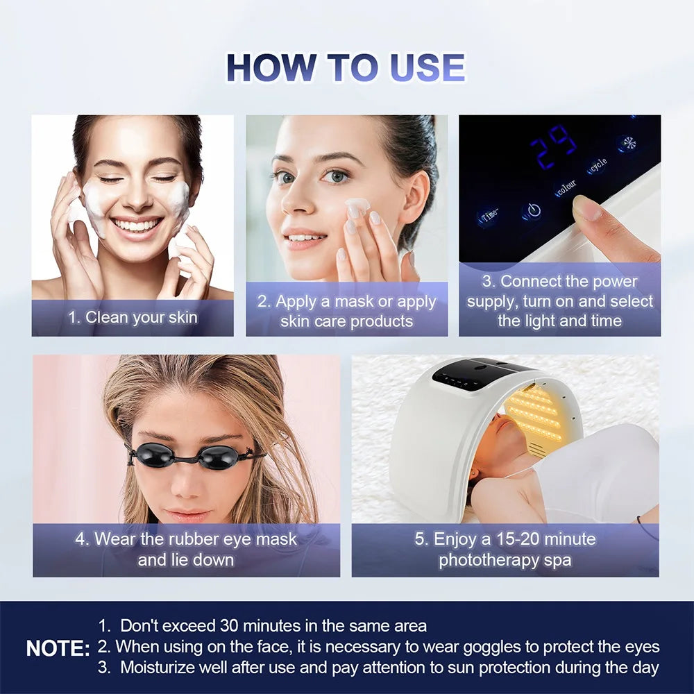 7-Color LED Photon Therapy Device – Skin Rejuvenation & Facial Care