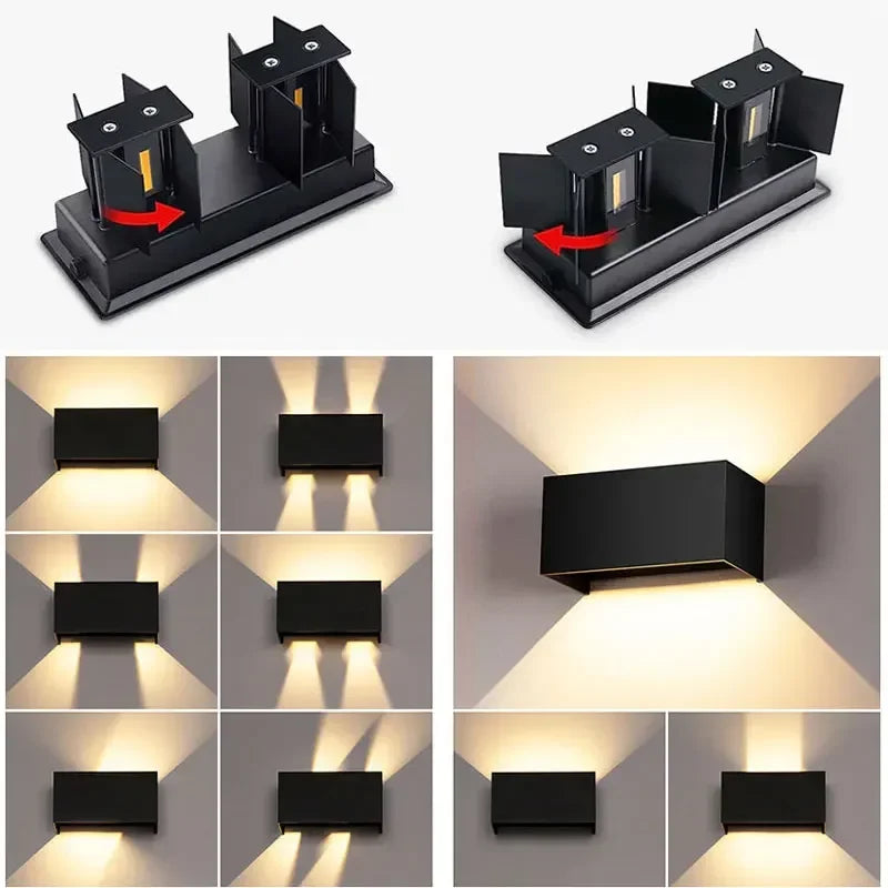 Waterproof Aluminum LED Wall Lamp – 12W/24W Indoor Outdoor Light