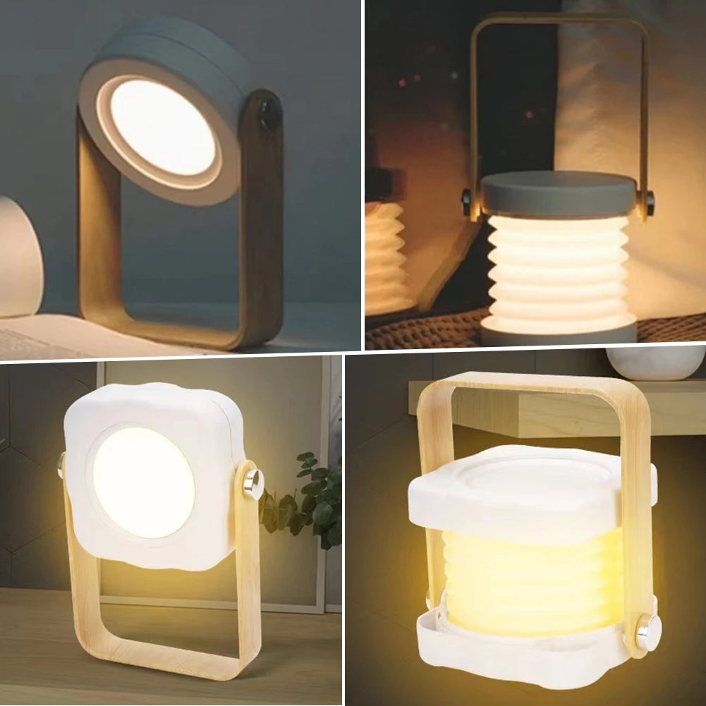 Rechargeable Folding LED Lantern Desk & Bedside Night Light