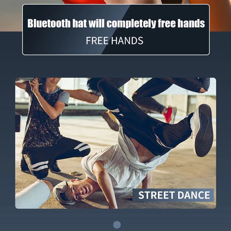 Bluetooth Music Hat with Wireless Headphones & Mic