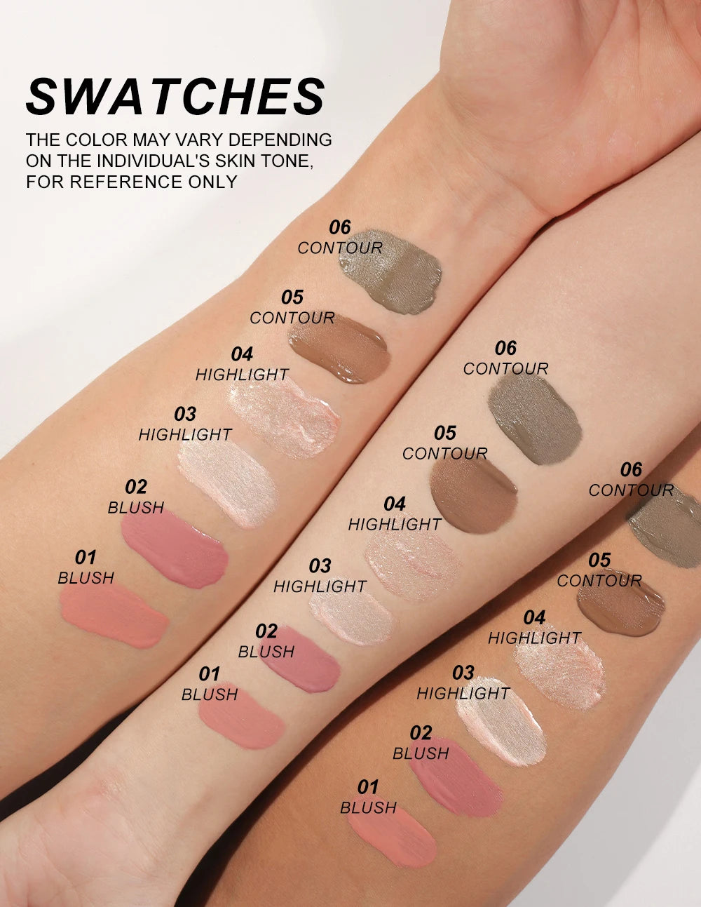 Air Cushion Blusher & High Gloss Stick – 6-Color Liquid Makeup Rouge