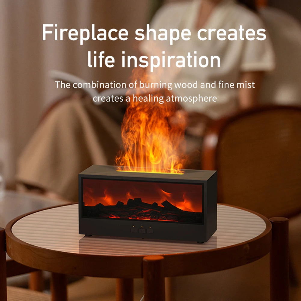 Dynamic Flame Fireplace Air Humidifier & Essential Oil Diffuser