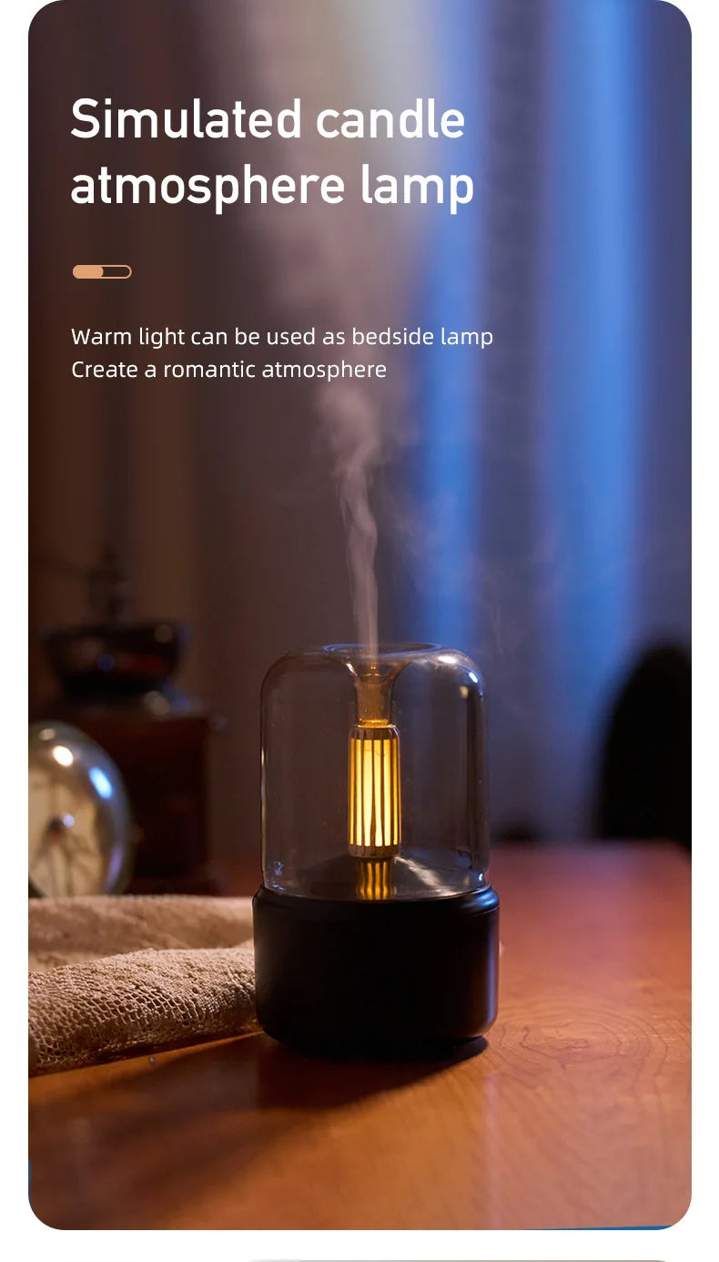 Mini USB Aroma Diffuser – LED Night Light & Desktop Humidifier