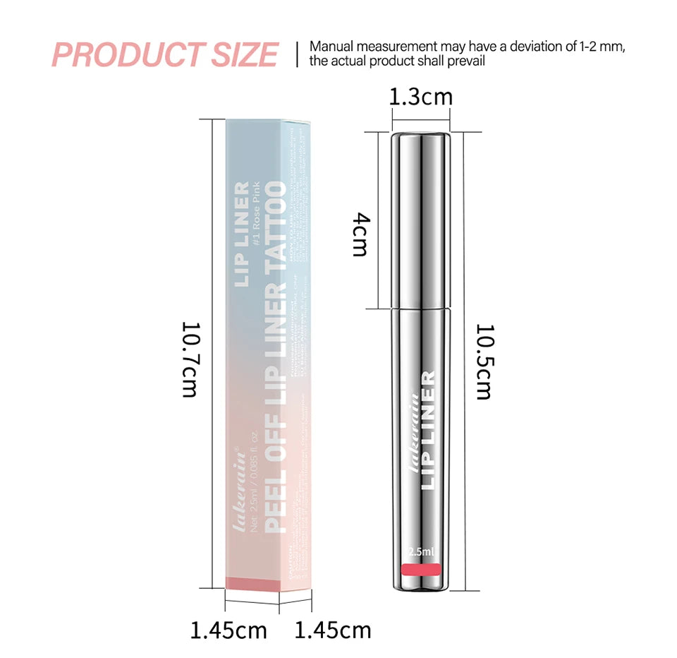 Peel-Off Lip Tint – Waterproof Matte Lip Stain & Contour Liner