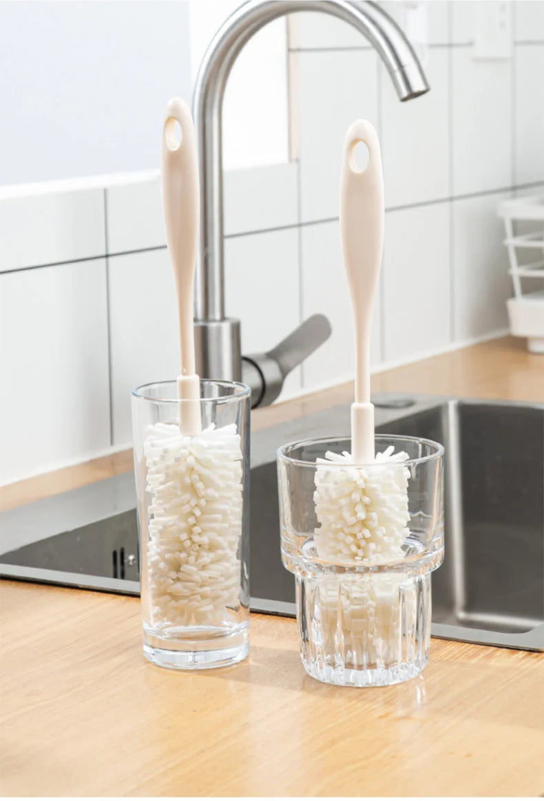 Long Handle Sponge Cup Brush – Bottle & Glass Cleaner Tool