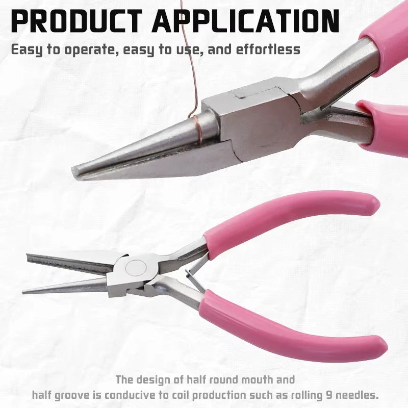 Mini 5-Inch Round Concave Pliers – Precision Jewelry Wire Looping Tool