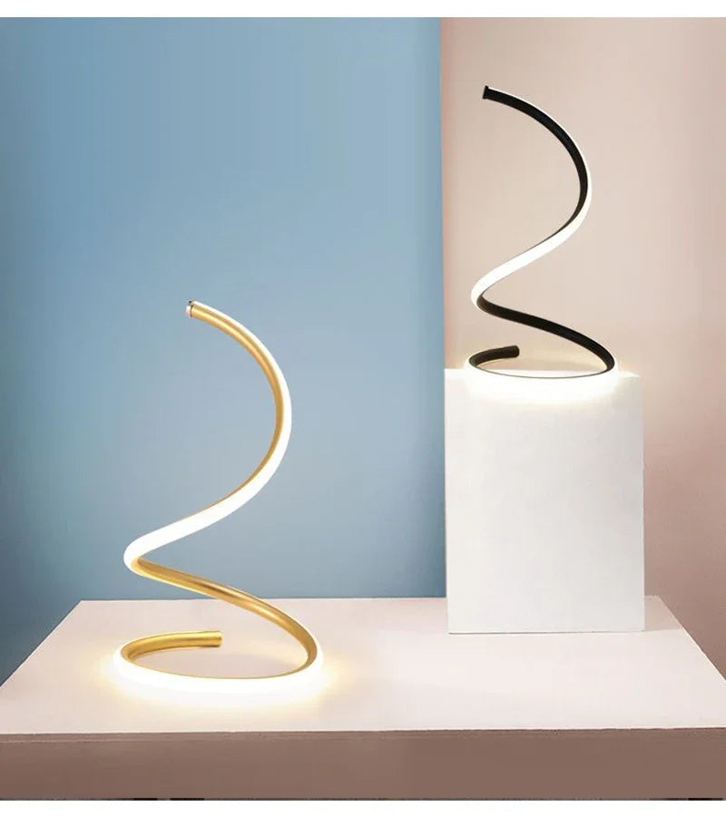 Modern Spiral LED Table Lamp